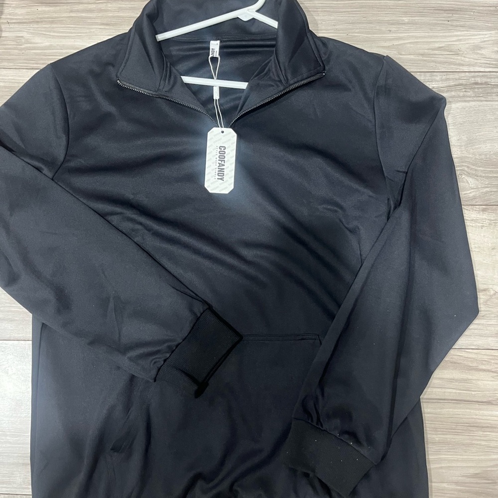 Coofandy Black Quarter-Zip Pullover - image 4